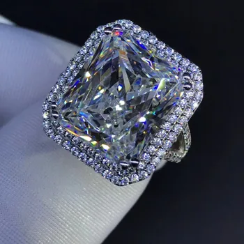 

choucong Luxury Princess cut Promise Ring 925 Sterling Silver Big 8ct AAAAA cz Engagement Wedding Band Rings For Women Jewelry