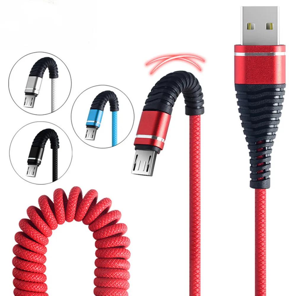 Reebeen USB إلى 8 دبوس/المصغّر USB/نوع C الكابلات النايلون USB بيانات الشحن كابلات ل فون samsung xiaomi huawei الكابلات الكهربائية