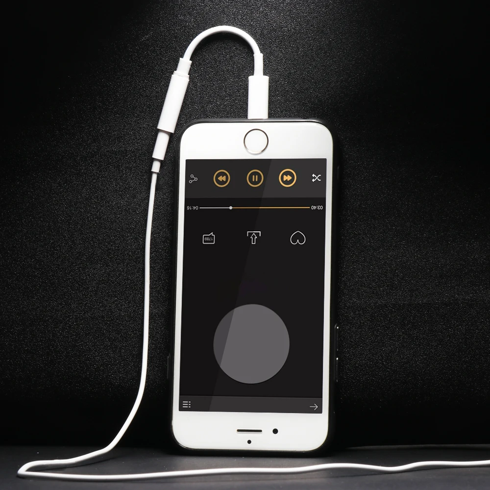 

Audio Converter for Lighting Male Port to 3.5mm Aux Jack Durable IOS 10.3 Above Charger Adapter for IPhone 7
