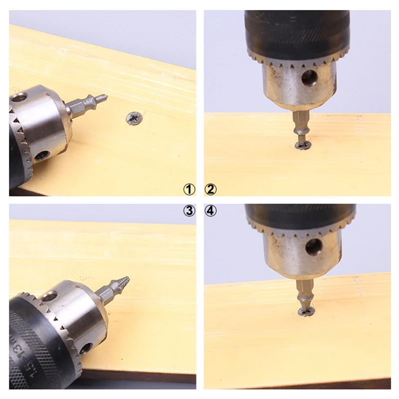 4pcs  Screw Extractor Drill Bits  Speed Out Easy out Bolt Stud Stripped Screw Remover Tool High Speed Steel S2 Alloy Bit