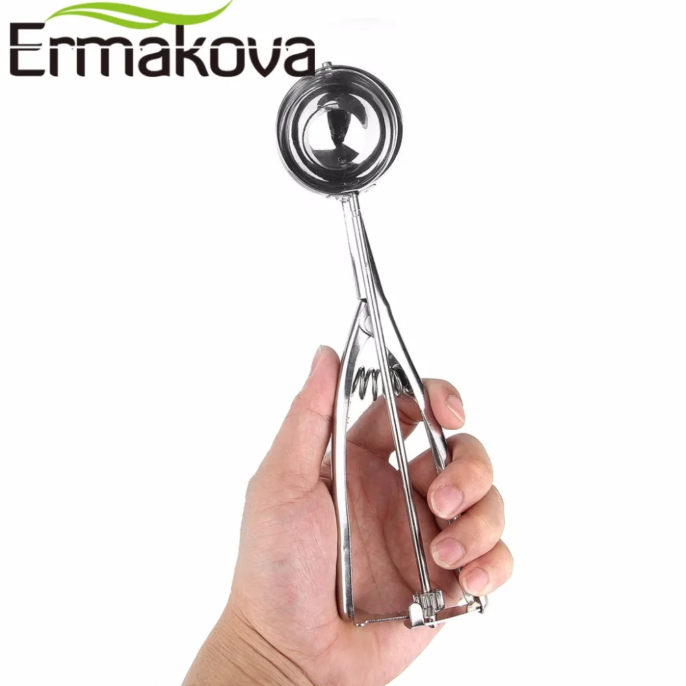 ERMAKOVA Нержавеющая Сталь Совок для мороженого ложка фруктовый Дыня Баллер печенья