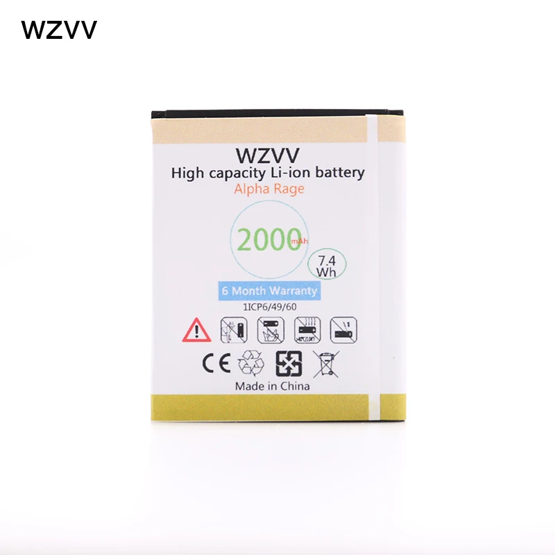 

wzvv 2000mAh Replacement Battery for Highscreen Alpha Rage Batteries + Tracking Code