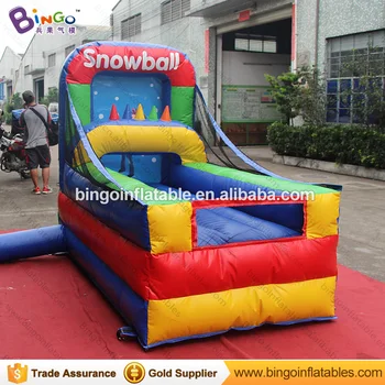 

FACTORY OUTLET high quality PVC inflatable snowball shooting stand for game activity in playground free shipping