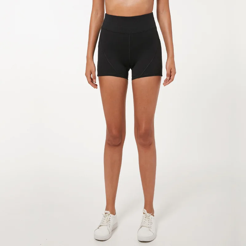 Новые женские спортивные короткие леггинсы для бега фитнеса с высокой талией, женские шорты для йоги спортзал Леггинсы для йоги с боковыми карманами