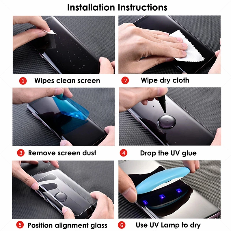 Akcoo 10d Uv Glass For Oneplus 7 Pro Screen Protector With Fingerprint Unlock Tempered Glass For Oneplus 7pro Protective Film Phone Screen Protectors Aliexpress