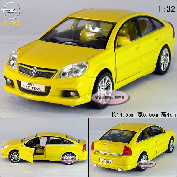 Nowy opel vectra opc 1:32 alloy diecast model samochodu z