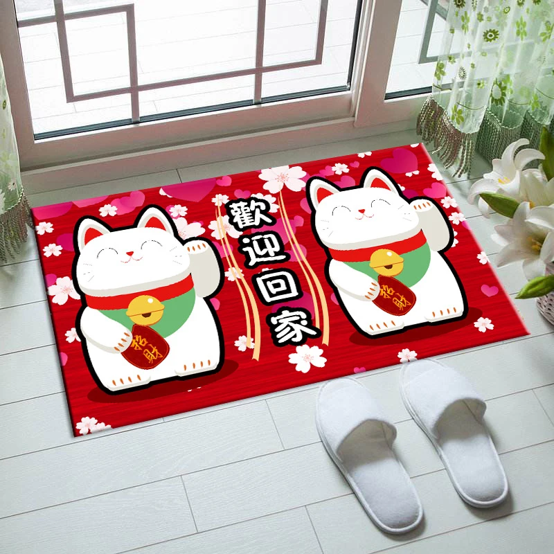 Chinese Style Cartoon Cat Elephant 3D Kids Living Room Carpet Thick Soft Bedroom Non-slip Doormat Kitchen Bathroom Mat Rugs