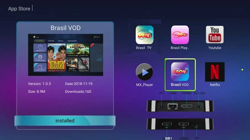Gotv Android 7.1.2 4 K HD с бразильским IPTV Live+ VOD+ воспроизведение+ порно+ Netflix для Бразилии