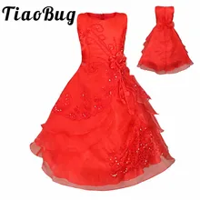 От 4 до 14 лет, Лидер продаж, платье с цветочным узором для девочек Детские вечерние бальные платья, платье принцессы для выпускного, официальное мероприятие, платье с цветочным рисунком, 12 цветов