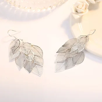 

XIYANIKE 925 Sterling Silver New Korean Fashion Tassel Maple Leaf Long Section Earrings Creative Elegant Fine Jewelry Gift