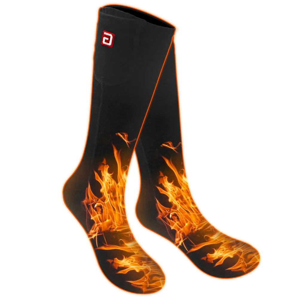 2,4 V тепловые хлопковые носки с подогревом для мужчин и женщин, батарейный отсек, работающий от аккумулятора, зимние теплые носки для ног, теплые носки