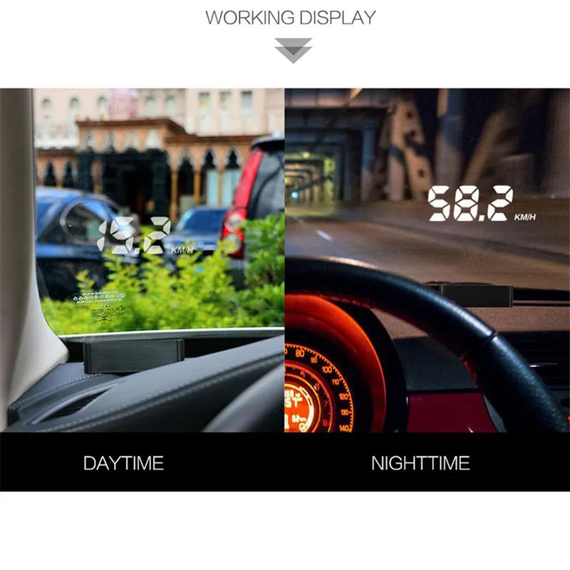 Автомобилей HUD Head UP Дисплей Скорость проектор OBD2 gps ometer Авто OBD 2 II Smart