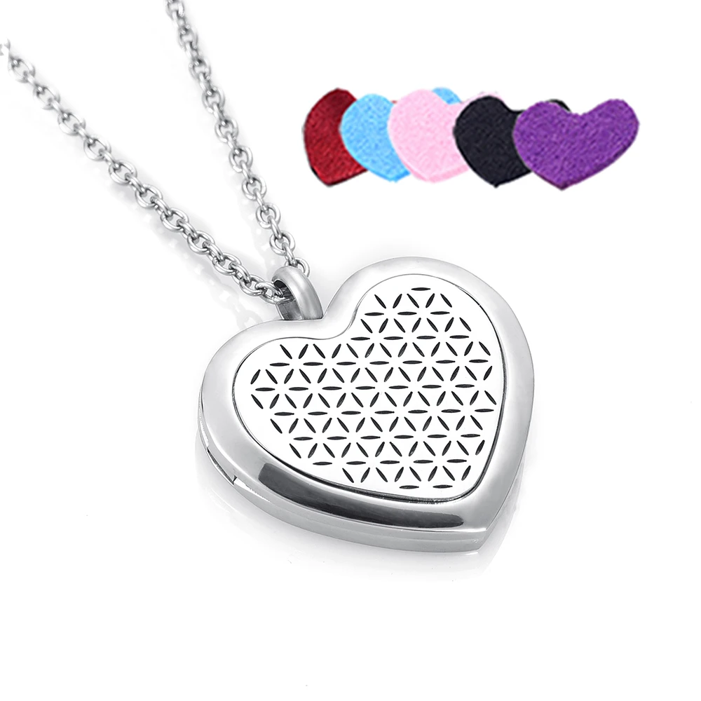 Small Flower Shape Air Freshener Pendant Essential Oil Diffuser Jewelry