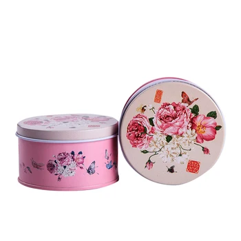 

Hot Flower Tin Candy Storage Box Wedding Birthday Party Supply Sealed Tin Tea Jar 12pcs/lot Mini Tin Box Jewerly Coin Rangement