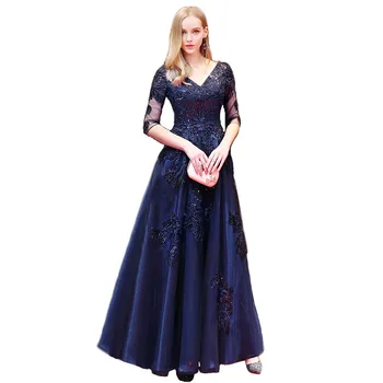 

Party Dress Wine Red Navy Blue S-2XL Sexy V Neck Slim Maxi Dresses 2019 New Spring Banquet Bandage Dress Vestidos Feminina JD24