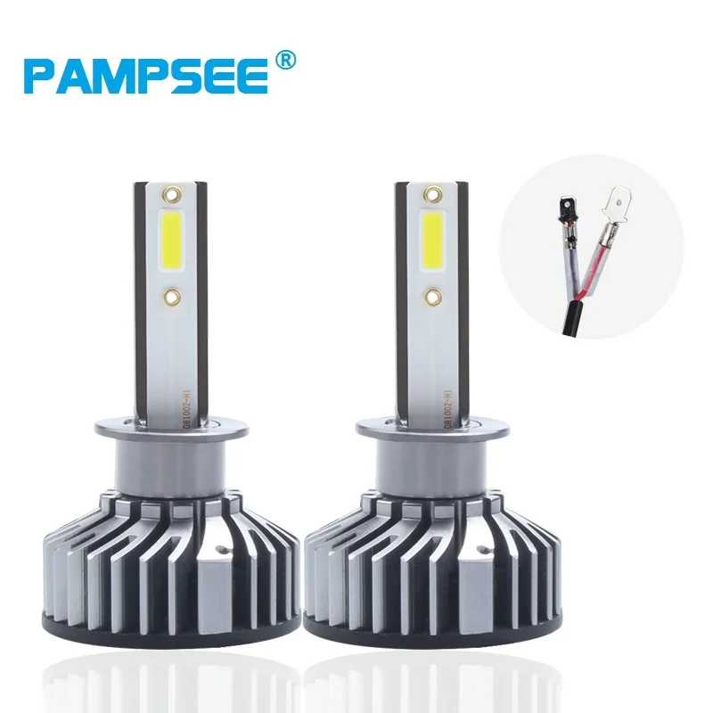 PAMPSEE Автомобильные фары H7 LED H4 светодиодный H1 H11 H3 H13 H27 880 9006 9007 72W 8000LM 6500K 12V 24V Автомобильные фары COB Противотуманные светильник ры