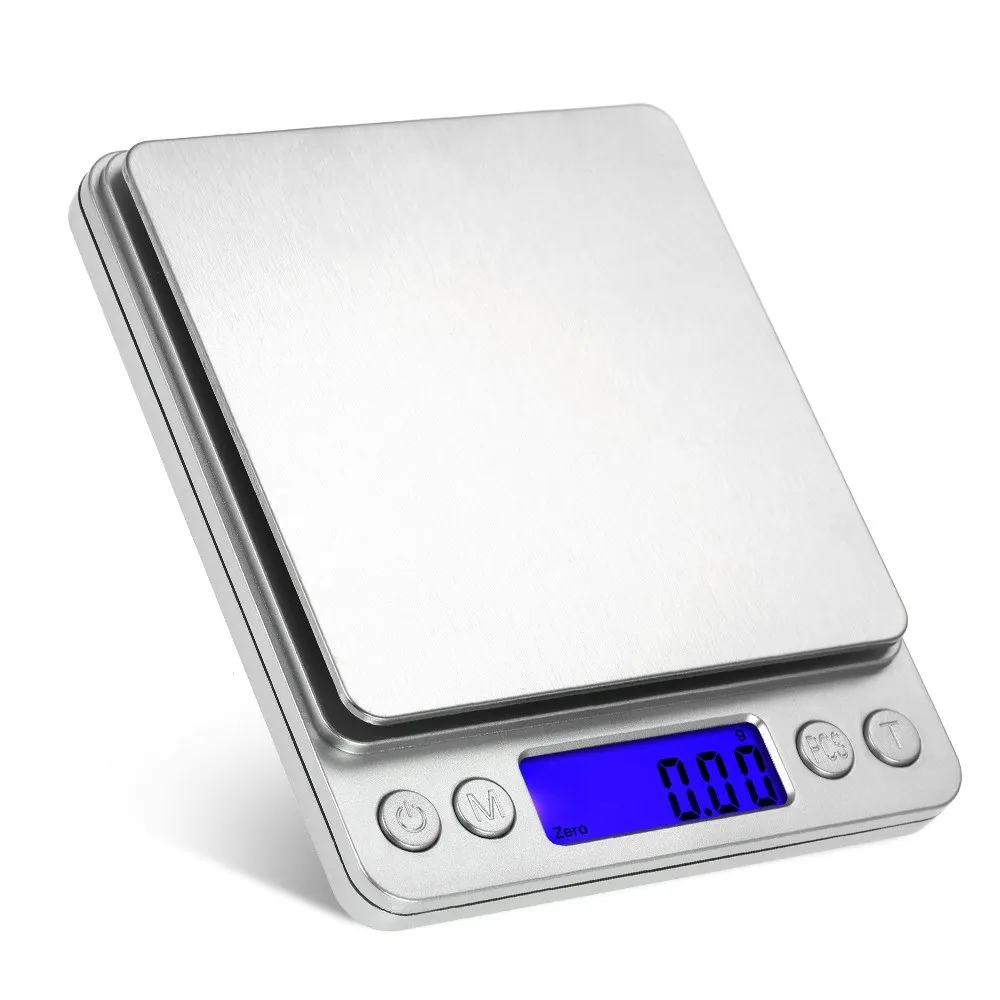 

Mini Digital Jewelry Gram Scale Travel Pocket Weight Scale 3000g/0.01g with Tare and Calibration,Two Trays Kitchen Baking Scale