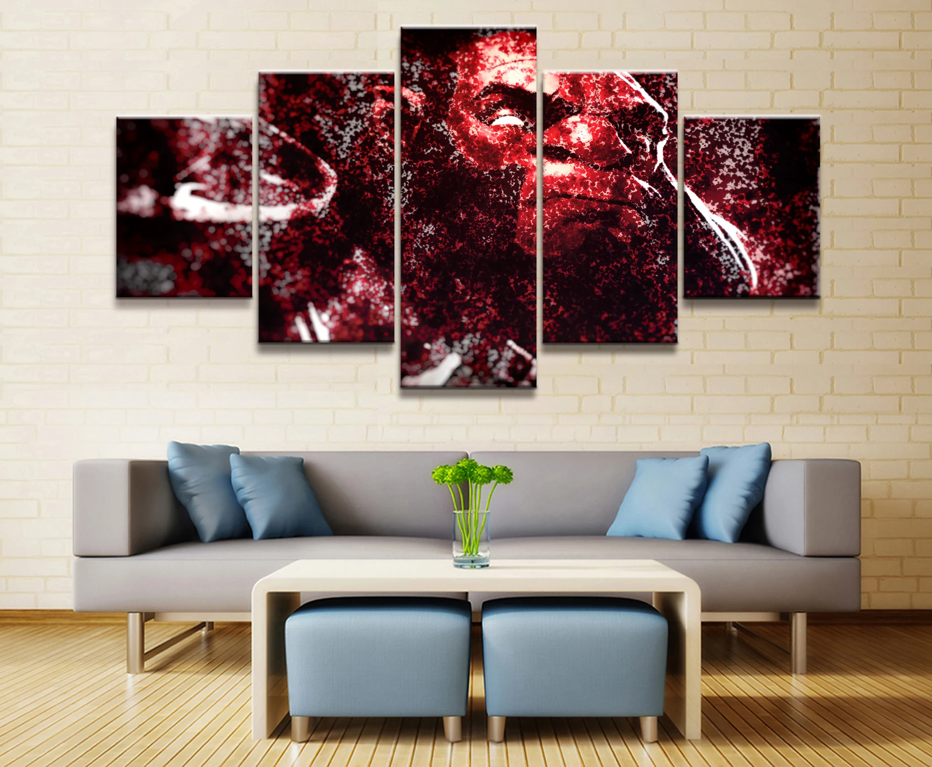  5 Piece HD Picture DOTA 2 Game Poster Wall Sticker Game Paintings Artwork Canvas Art for Home Decor