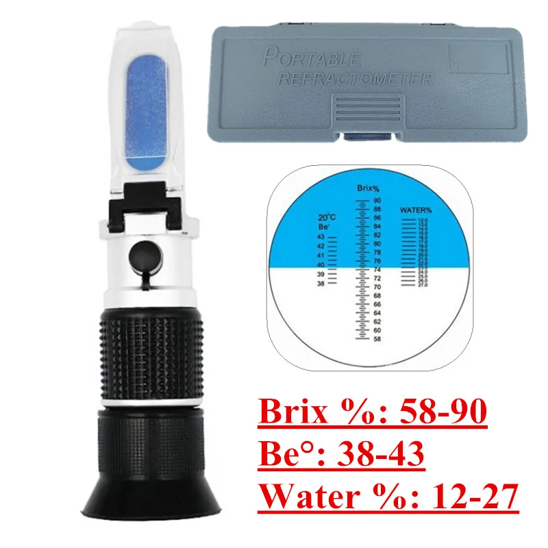 Retail Box Hand held brix 5890 RHB 90 Refractometer brix Honey ATC