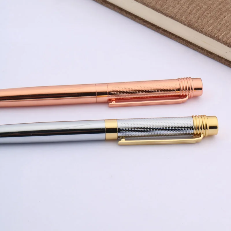 1 шт офисный подарок модная популярная металлическая классическая шариковая ручка с розовыми золотыми кругами