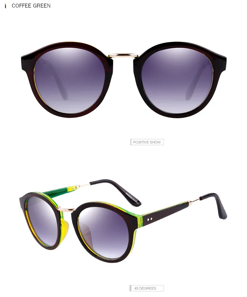 Parzin Винтаж Круглый женские солнцезащитные очкив ретро стиле поляризационные солнцезащитные очки для женщин для летние тенты глаз с чехлом