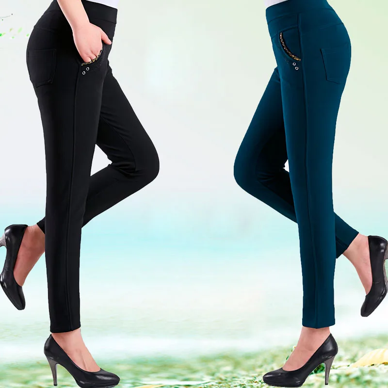 Pantalones mujer Этнические женские длинные брюки Одежда для мамы среднего возраста