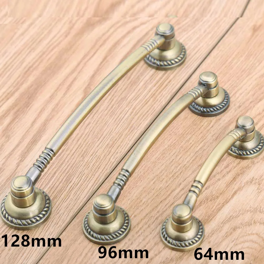 64mm 96mm 128mm bronze kitchen cabinet drawer knobs pulls ...