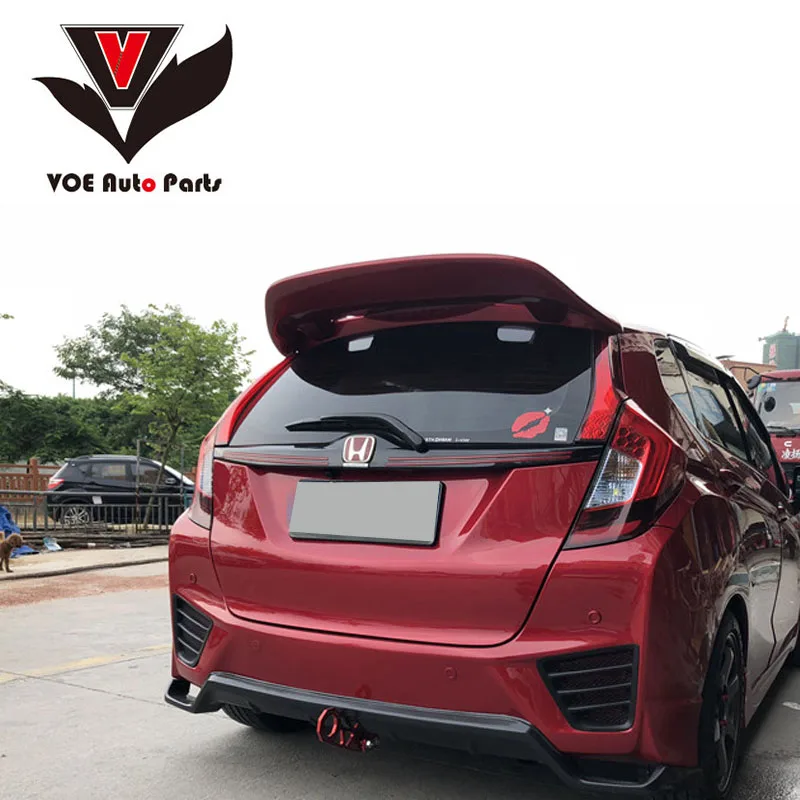 Спортивный спойлер для заднего стекла автомобиля Fit/JAZZ JDM style из ABS углеродного