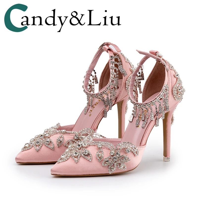 baby pink heeled shoes