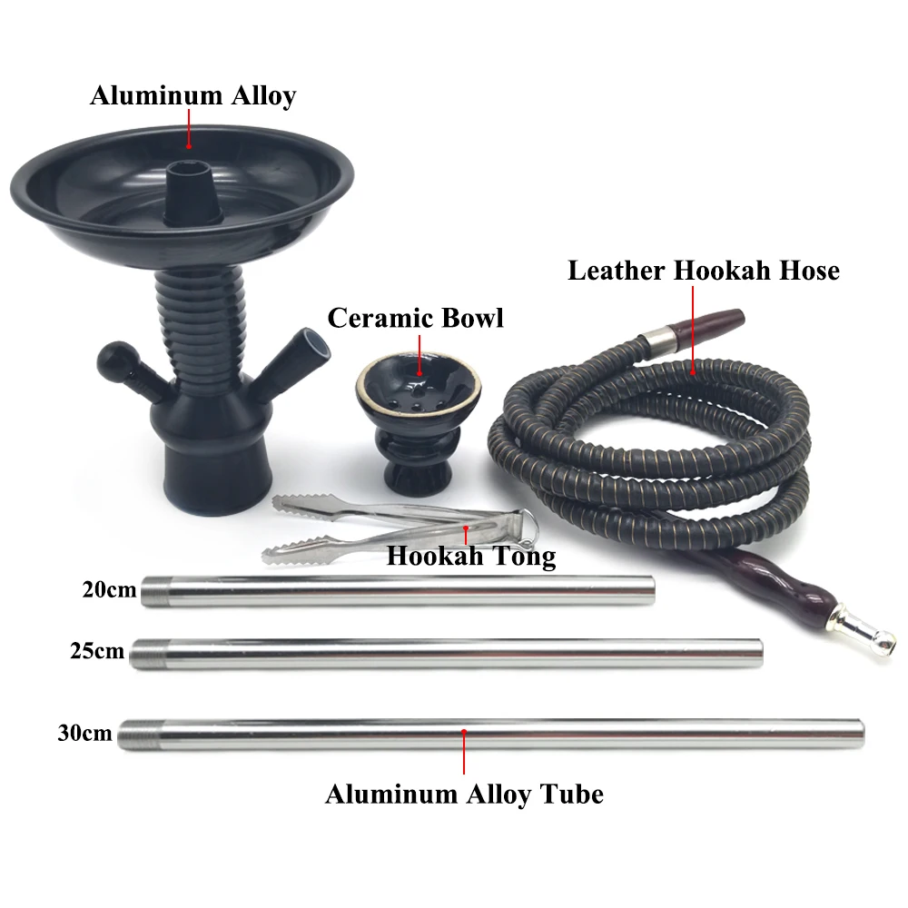 LOMINT Hookah Stem SetAluminum Alloy Shisha Water Pipe for Wine Champagne Beer Glass Bottle DIY Chicha Narguile Accessories