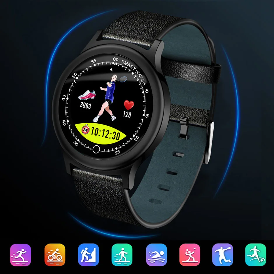

2019 OGEDA Fashion Smart watch Round Screen Clock IP68 Waterproof Men Fitness Activity Tracker Bluetooth Women Smart watch