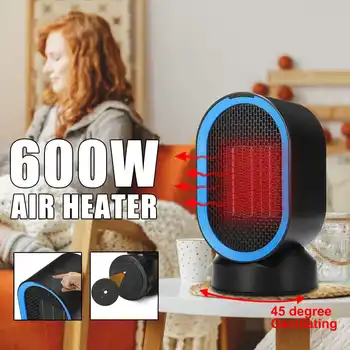 

220V 600W Portable Electric Heater Fan Mini Home Room Handy Fast Power Saving Warmer for Winter PTC Ceramic Heating Heaters