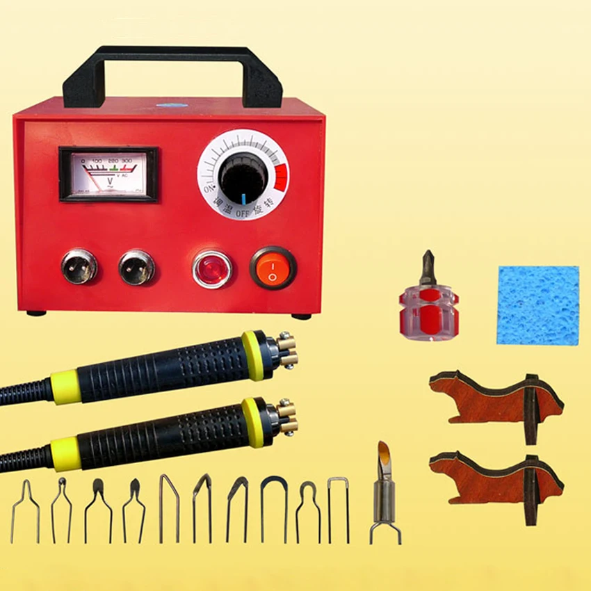 

100W Pyrography Machine For Electrocautery Gourd Wooden Leather Two STL pyrography pen Pyrography penpoint 11pcs Pyrography tool