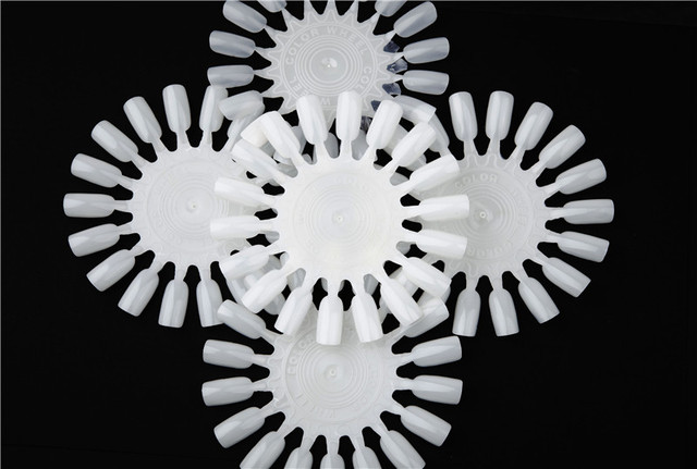 False Nail Tips Color Card Transparent White Buckle Ring Nail Art Practice Tools Manicure Patterns gel lacquer