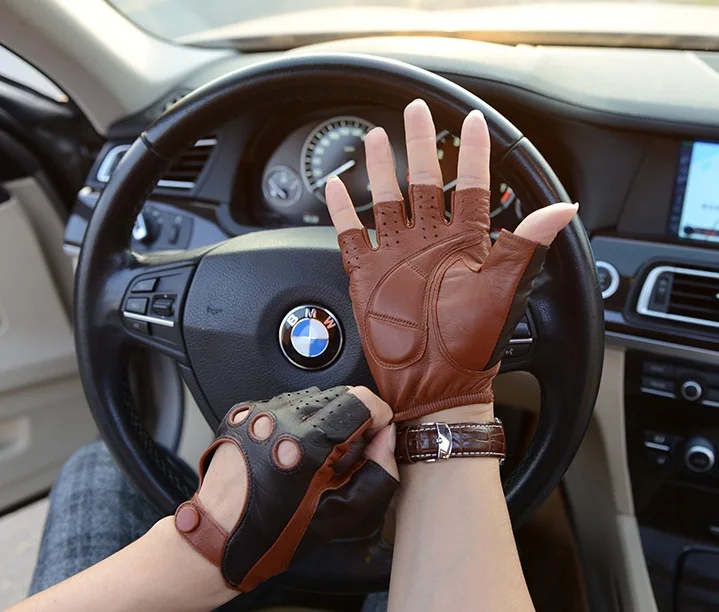 Мужские перчатки из натуральной кожи, мужские перчатки из овчины, кожаные перчатки для механических работ, мужские кожаные перчатки для вождения