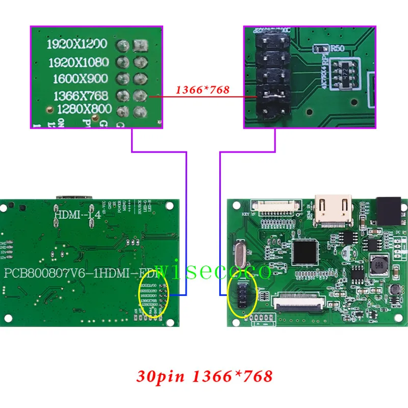 HDMI EDP ЖК-контроллер 30pin плата универсальная поддержка 1280*800 1920*1200 1920*1080 1600*900 1366*768 дисплей для Raspberry Pi
