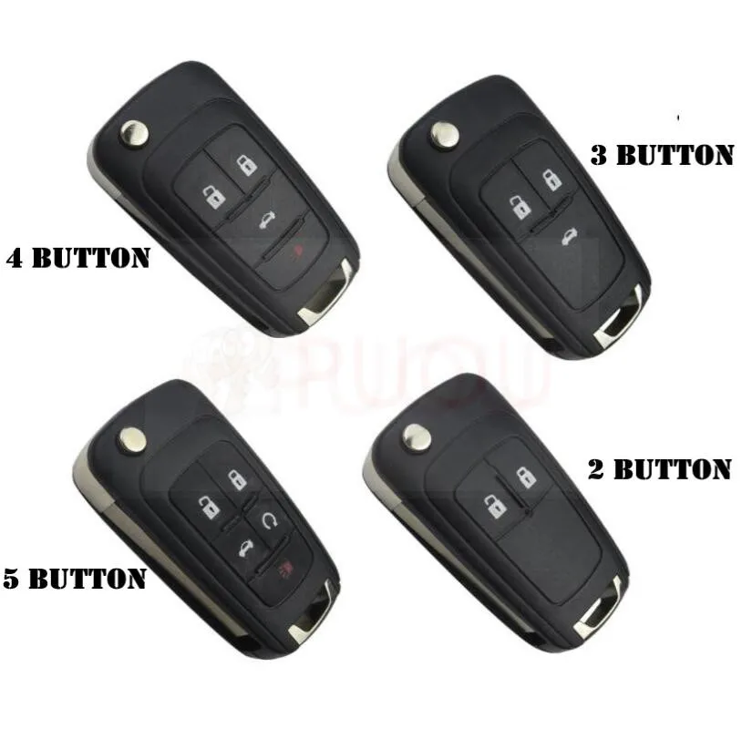 

2 3 4 5 Button Smart Remote Key Shell Case 2011 2012 2013 For Chevrolet Cruze FOB HU100 Blade