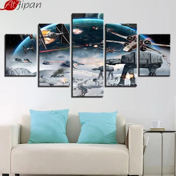 

X-Wing Star Wars Poster Canvas Pictures Framework Home Decor Paintings 5 Pieces Living Room Wall Art