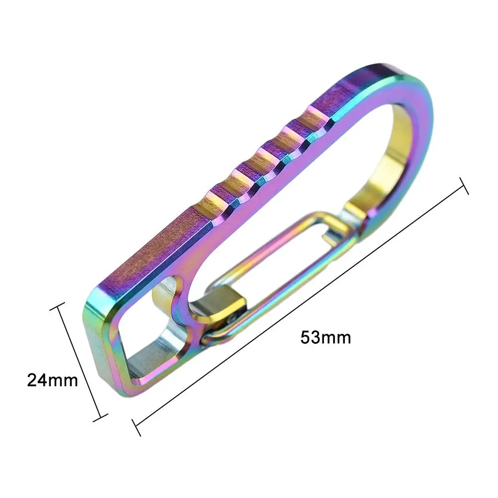 Брелок для ключей из титанового сплава с быстроразъемным крючком, пружинная Пряжка, карабин, светильник с пряжкой, светильник с текстурой, устойчивость к коррозии