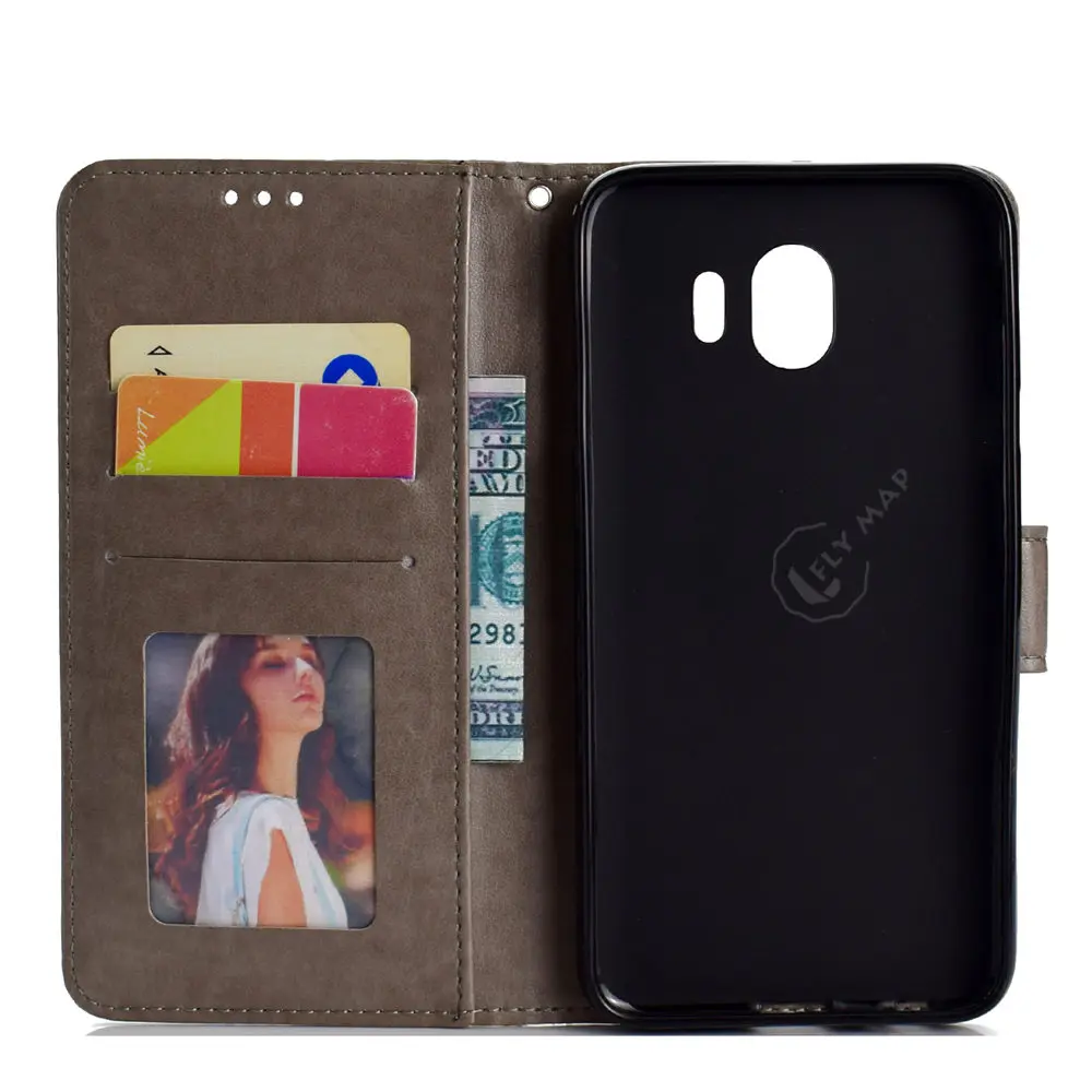 Флип чехол для Samsung Galaxy J4 2018 J400 J400F/DS SM кожаный телефона J 4 400 J400F J400F|Чехлы-книжки| |