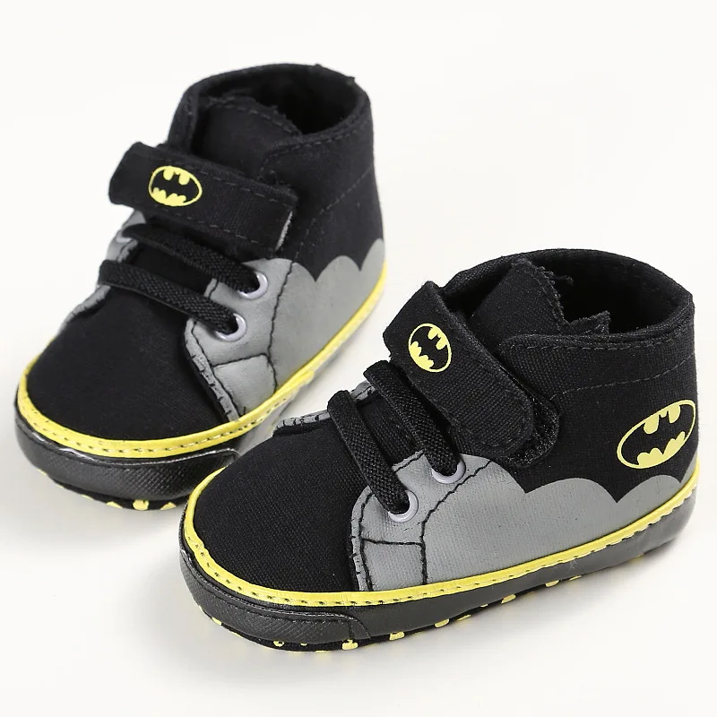 Модная детская обувь Повседневные кроссовки для малышей Детская парусиновая обувь с рисунком Бэтмена для малышей 0-18 месяцев DS9 - Цвет: D