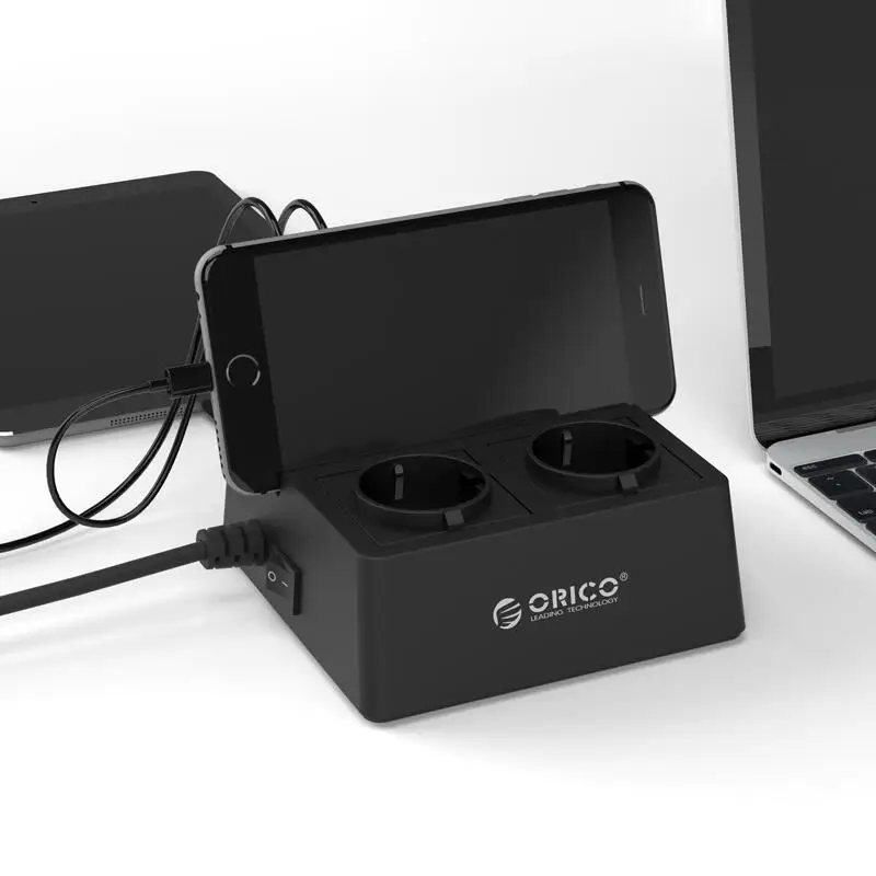 ORICO ODC обновленный офисный дом 2 AC ЕС блок питания с 5 портами USB зарядное устройство для iPhone/iPad бытовая техника-черный/белый