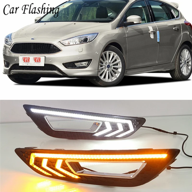 CSGJMY 1set led for Ford focus 4 2015 2016 2017 2018 LED DRL daytime