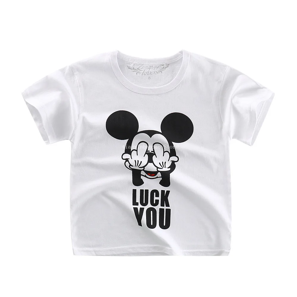 

Summer Children's Clothing Cotton Child Short-sleeved T-shirt Baby Single Blouse Male and Female Bottom Shirt