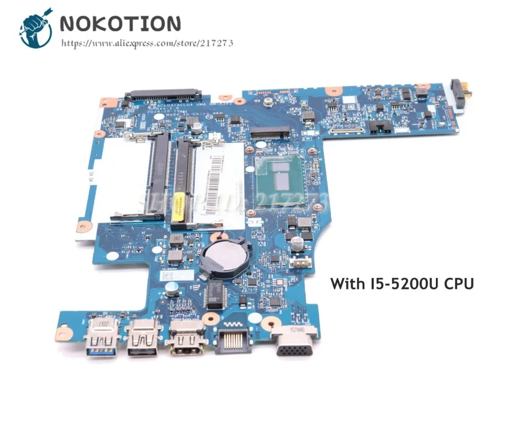 

NOKOTION Laptop Motherboard For Lenovo Ideapad G50-80 MAIN BOARD SR23Y I5-5200U CPU 5B20H14371 ACLU3 ACLU4 UMA NM-A362