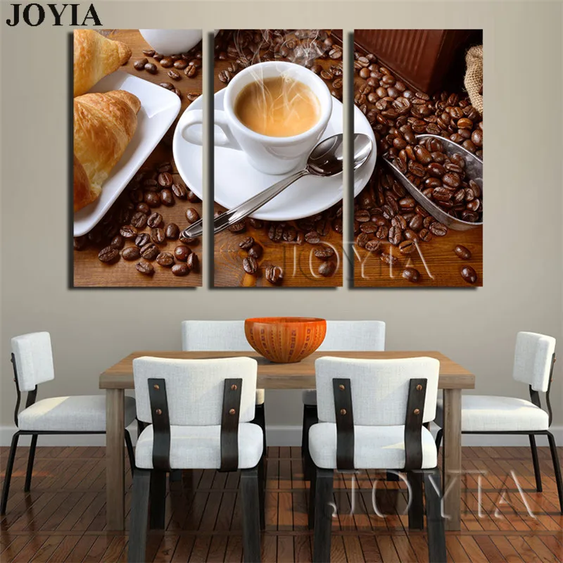 3Pcs/Set Abstract Art Canvas Painting Wall Print Picture Decor S Coffee 