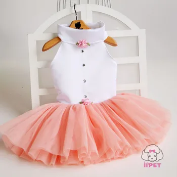 

Cotton Princess Party Lace Flower Dog Dress 2019 Clothing For Dogs Puppy Dog Cat Pet Clothes Apparel Pet Products XS-XL