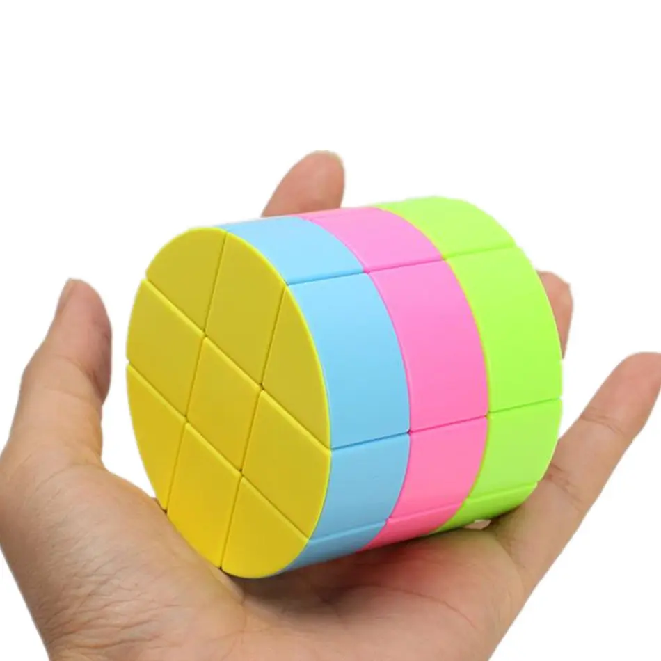 Zcube 3x3 Круглый Столб магический куб, 3 слоя, 3x3x3 Круглый Столб игрушки Magic Cube