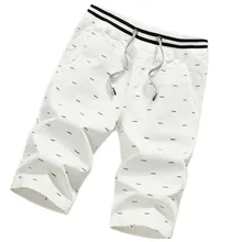 Летняя мода для мужчин's повседневное стрейч талии шорты для женщин/мужской кружево прямые рыбья кость печати