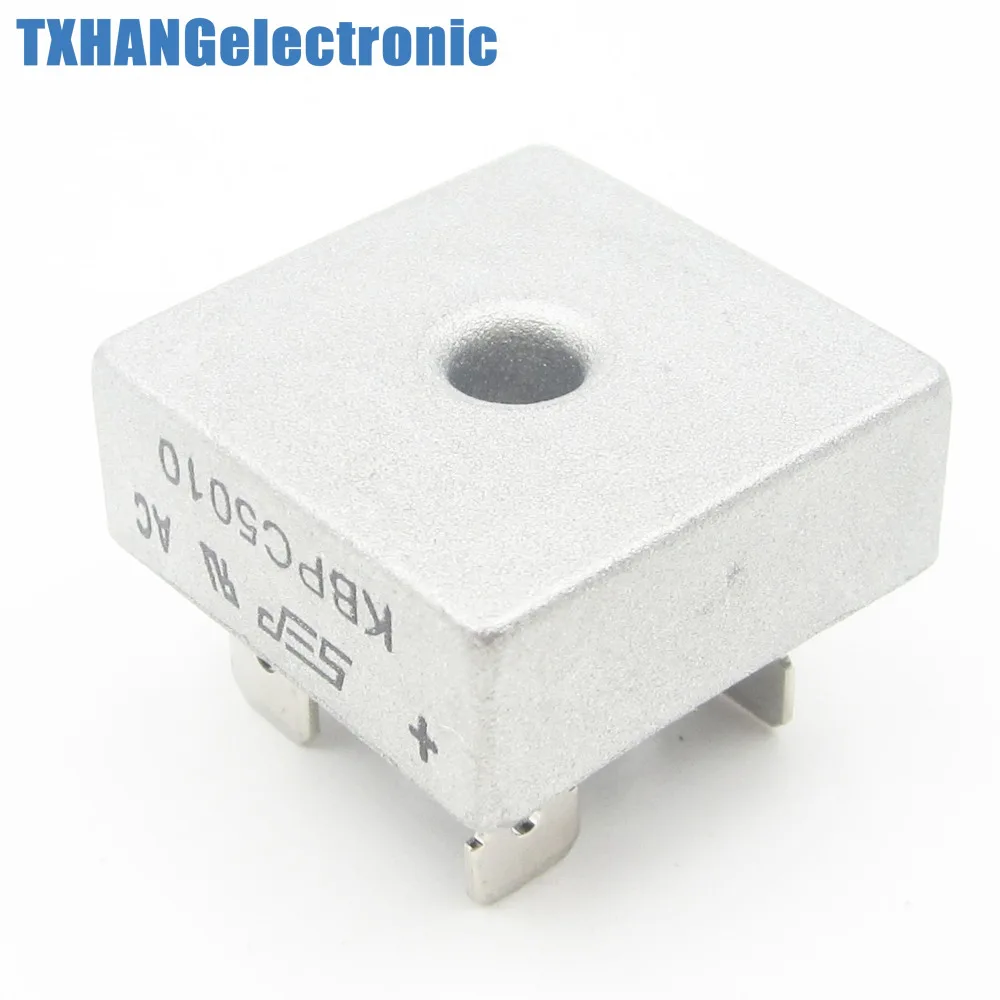 

2Pcs 50A 1000V Metal Case Single Phases Diode Bridge Rectifier KBPC5010